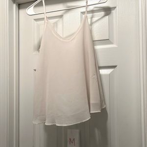 Cream spaghetti strap tank top medium